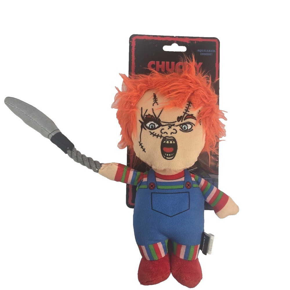 Chucky Rope Dog Toy Plush 9 Inch Squeaker Knife Halloween Horror New
